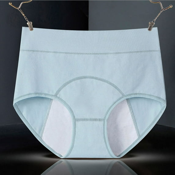 TMOYZQ Plus Size Underwear for Women Heavy Flow High Waisted Menstrual Panties Teens Cotton Postpartum Hipster Panties