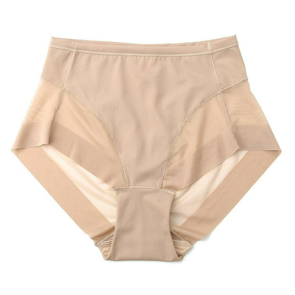 TMOYZQ Seamless Underwear for Women Sexy High Waist No Show Panties Breathable Tummy Control See Through Stretch Briefs Regular & Plus Size