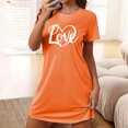 thumbnail image 1 of Miqool T Shirt Dresses for Women Summer Cute Graphic Print Dresses Casual Short Sleeve Loose Fit Lounge Shirt Dress Nightgowns, 1 of 5