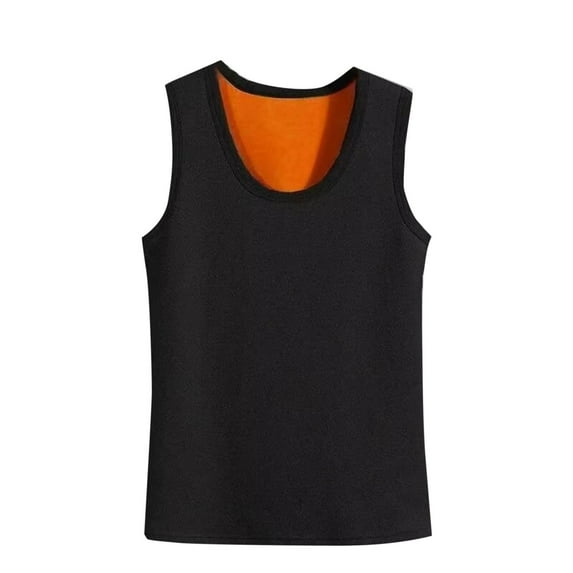 TMOYZQ Thermal Tank Top for Men Winter Warm Fleece Lined Underwear Sleeveless Vest Undershirt Slim Fit Soft Lightweight Thermal Underwear Tops