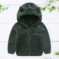 thumbnail image 1 of TMOYZQ Toddler Boys Girls Winter Fall Bear Ears Zip Up Hoodie Fleece Outwear Newborn Infant Baby Flannel Jacket Solid Color Long Sleeve Thick Coat Clothes, 1 of 9