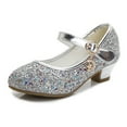 thumbnail image 1 of TMOYZQ Toddler Girls Dress Mary Jane Pumps Glitter Bow Low Heels Party Wedding Princess Shoes, 1 of 6
