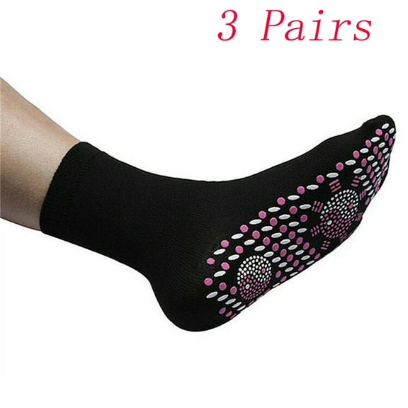 TMOYZQ Tourmaline Thermal Circulation Self-heating Shaping Socks, Men and Women Tourmaline Acupressure Massage Socks Magnetic Socks Winter Warm Foot Warmer for Pain Relief