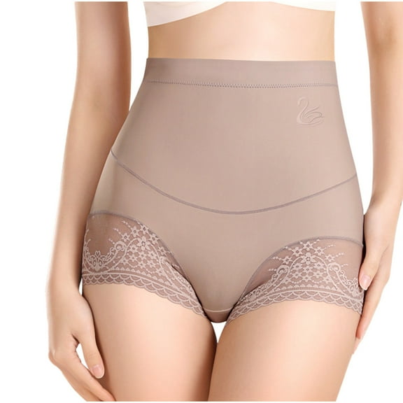 TMOYZQ Tummy Control Underwear for Women, High Waisted Shapewear Full Coverage Breathable Seamless Cheeky Underwear Body Shaper Shorts Butt Lifting Panties Thigh Slimmer Girdle