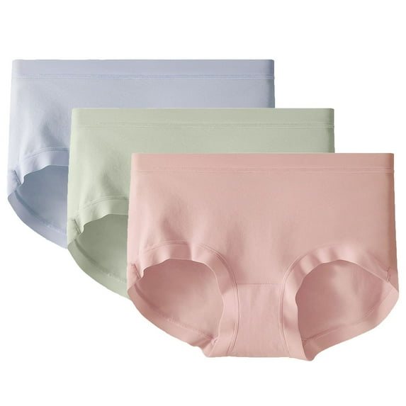 TMOYZQ Tummy Control Underwear for Women Soft High Waist Seamless Stretch Briefs Breathable No Show Lifting Butt Ladies Panties M-2XL 3-Pack
