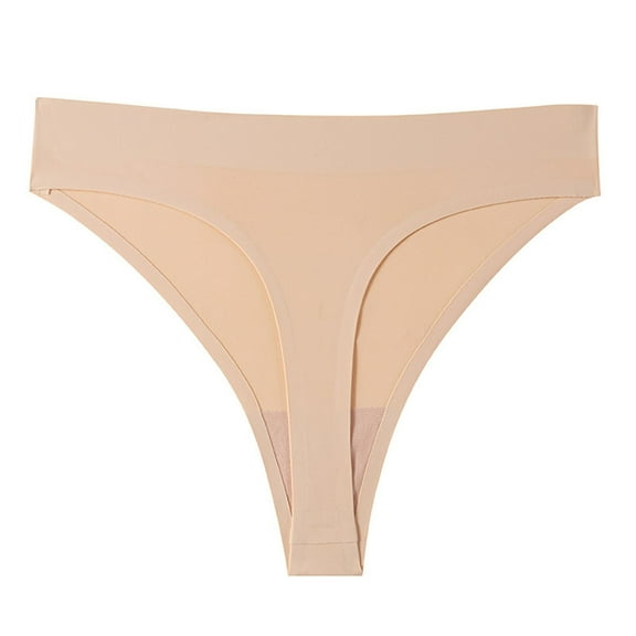 TMOYZQ Underwear for Women Seamless Thongs No Show Panties for Women Bikini Soft High Waist T-Back Stretch G-string on Clearance