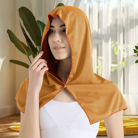 Cxenplz Unisex Cooling Hoodie Towel Quick Drying Towels for Neck and Face Sun Protection Neck Wraps