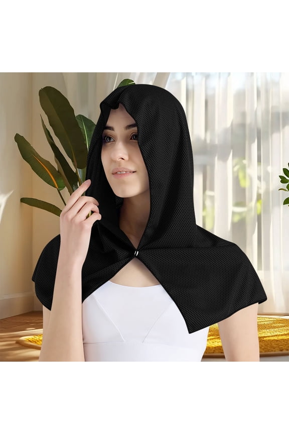 Unisex Cooling Hoodie Towel Quick Drying Towels for Neck and Face Sun Protection Neck Wraps
