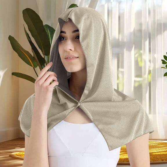 Cxenplz Unisex Cooling Hoodie Towel Quick Drying Towels for Neck and Face Sun Protection Neck Wraps
