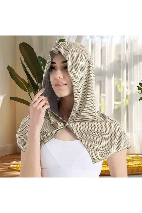 Unisex Cooling Hoodie Towel Quick Drying Towels for Neck and Face Sun Protection Neck Wraps