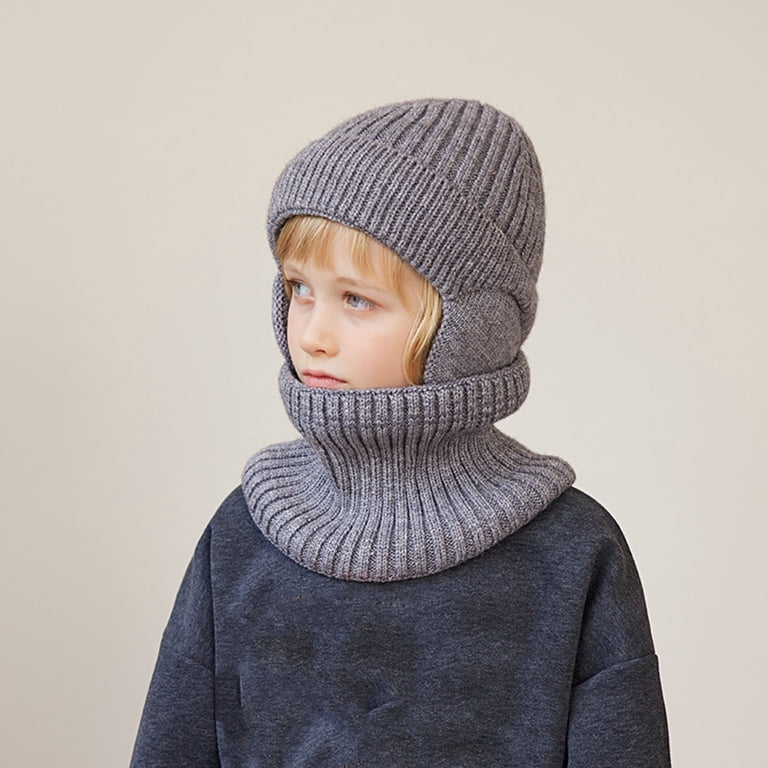 TMOYZQ Unisex Toddler Kids Winter Hats Scarf Set, Ribbed  display picture 3