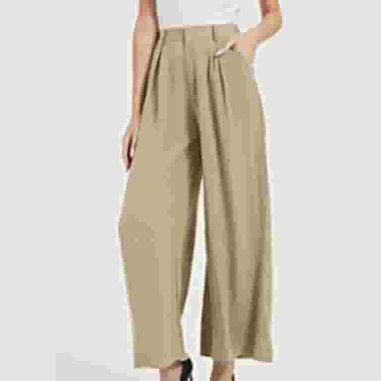 【2plan】Metri Vizo wide slacks TMOYZQ Wide Leg Pants Woman High Waisted Business Work Pants
