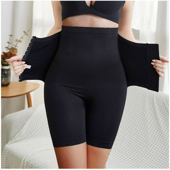 TMOYZQ Women's 2 In 1 Waist Trainer Tummy Control Shapewear High Waisted Shapewear Shorts Front Clorse Corset Girdle Body Shaper