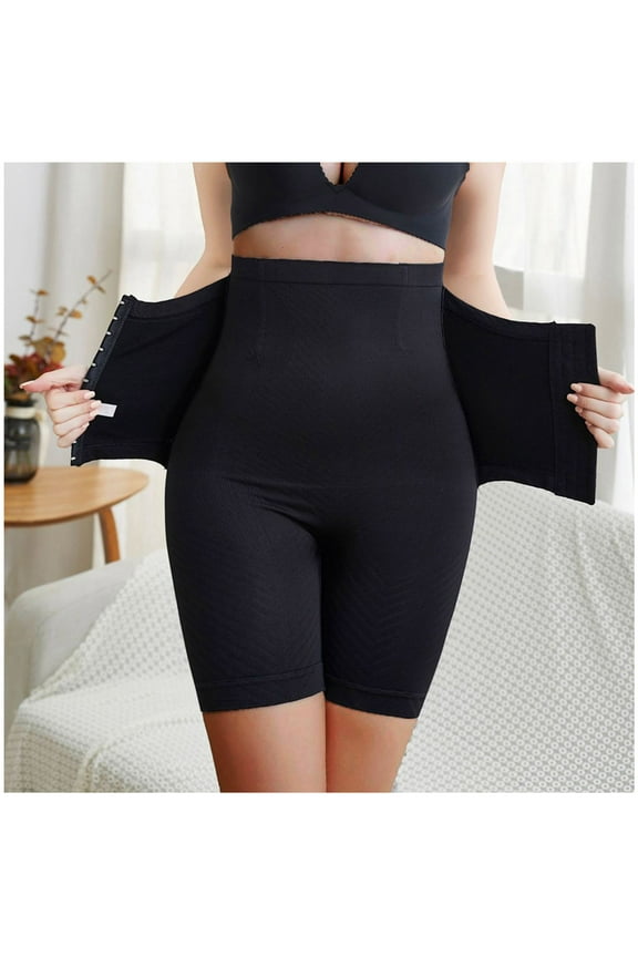 Women's 2 In 1 Waist Trainer Tummy Control Shapewear High Waisted Shapewear Shorts Front Clorse Corset Girdle Body Shaper