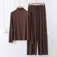 thumbnail image 1 of TMOYZQ Women's 2 Piece Pj Lounge Set Casual Loose Long Sleeve Top Wide Leg Pants Soft Housewear Outfit Sets, 1 of 3