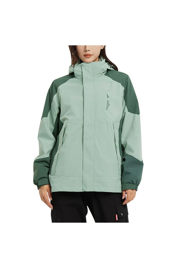 Women's 3-in-1 Winter Ski Jacket with Detachable Hood Water Resistant Fleece Lining Snowboarding Jackets Winter Warm Snow Coats Windbreaker Raincoat for Outdoor Hiking