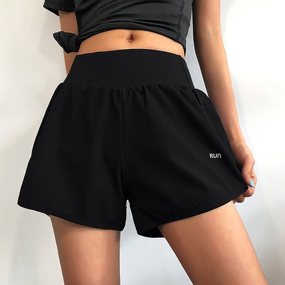 TMOYZQ Women's Athletic Shorts Quick Dry High Waisted Running Shorts Pocket Sporty Short Gym Elastic Workout Shorts