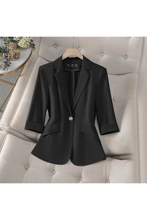 Women's Blazers Spring Summer Half Sleeve Office Coat Top All Match Stylish Jacket Blazer