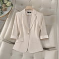 thumbnail image 1 of Cxenplz Women's Blazers Spring Summer Half Sleeve Office Coat Top All Match Stylish Jacket Blazer, 1 of 5