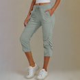 thumbnail image 1 of TMOYZQ Women's Cargo Capri Pants Casual Quick Dry Hiking Pants Fashion Lightweight Summer Pants with Pockets, 1 of 9