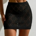 thumbnail image 1 of TMOYZQ Women's Cover Up Hollow Out Crochet Knit Swimsuit Cover Up Skirt High Waisted Sheer Beach Skirts, 1 of 5