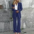 thumbnail image 1 of TMOYZQ Women's Elegant Suits Long Sleeve Lapel Button Blazers and Pants Fashion 2 Piece Outfits Casual Fall Business Office Party Suit Sets, 1 of 6