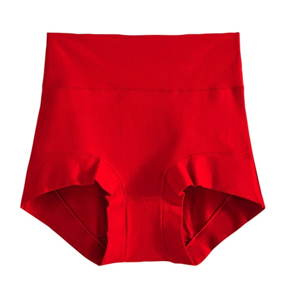 TMOYZQ Women's High Waist Underwear Tummy Control No Show Stretchy Briefs Full Coverage Casual Soft Panties