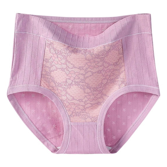 TMOYZQ Women's High Waist Underwear Tummy Control No Show Stretchy Briefs Full Coverage Casual Soft Panties
