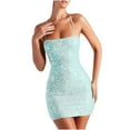 thumbnail image 1 of TMOYZQ Women's Homecoming Dresses Spaghetti Srtaps Sequin Mermaid Short Prom Dresses Bodycon Evening Cocktails Party Wedding Guest Dresses for Women, 1 of 6