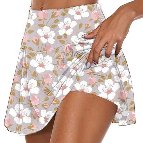 TMOYZQ Women's Leopard Print Tennis Skirts Build in Shorts High Waisted Pleated Flowy Athletic Golf Skorts Skirt for Sports Workout Running Gym Training