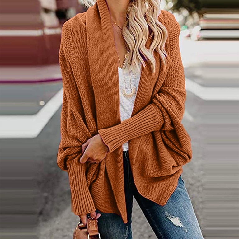 qolati Womens Oversized Cardigan Sweaters Lightweight Open Front