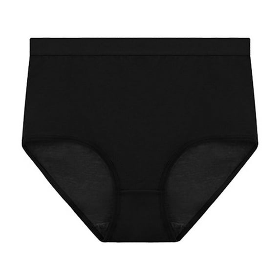 TMOYZQ Women's Plus Size Cotton Underwear Soft Mid Waisted Brief Ladies Seamless Panties Moisture Wicking Stretchy Full Coverage Underwear