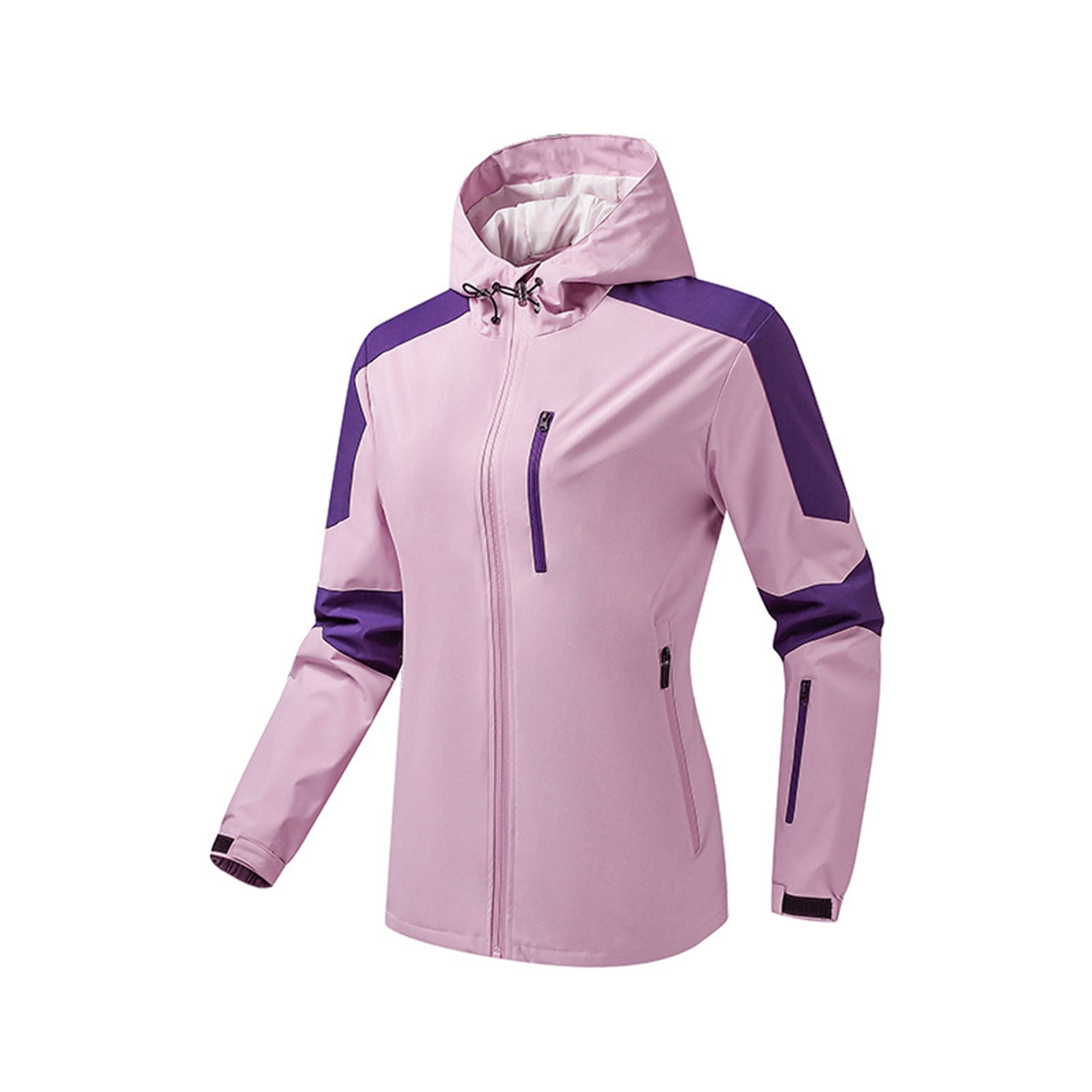 Hanna Nikole Plus Size Waterproof Raincoat – Lightweight Windbreaker Hooded Jacket With Pockets For Outdoor Activities - View #5