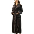 thumbnail image 1 of TMOYZQ Women's Soft Plush Fleece Shawl Collar Long Spa Bathrobe Winter Warm Flannel Full Length Kimono Robes Housecoat Nightgown Loungewear with Pockets, 1 of 1