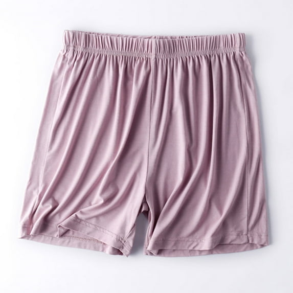 TMOYZQ Women's Summer Casual Cotton Shorts Solid Color Elastic Waist Pajamas Shorts Plus Size Lounge Pants Soft Cozy Sleep Shorts
