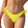 thumbnail image 1 of TMOYZQ Women's Tie Side Thong Bikini Bottom High Cut String Bikini Bottom Swimsuit Briefs Cheeky Brazilian Bathing Suits Swim Bottoms Summer Swimwear Beachwear, 1 of 5
