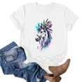 thumbnail image 1 of Cxenplz Women's Tops Soft Graphic T-Shirts Summer Cotton Tee Short Sleeve Casual Top T Shirt for Women, 1 of 5