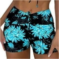 thumbnail image 1 of TMOYZQ Women's Tropical Print High Waisted Swim Shorts Quick Dry Beach Swimsuit Bottoms Tummy Control Bathing Suit Tankini Boy Shorts Bikini Board Shorts, 1 of 4
