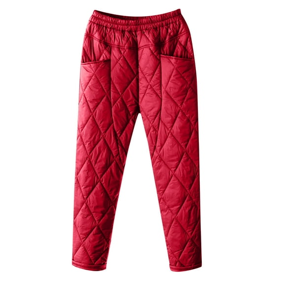 TMOYZQ Women's Wide Leg Lightweight Puffer Down Pants Winter Warm Windproof Waterproof Insulated Softshell Outdoor Hiking Snow Ski Pants with Pockets for Camping, Hiking