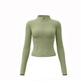 thumbnail image 1 of TMOYZQ Women's Workout Jacket Full Zip Thickened Warm Athletic Jackets Long Sleeve Slim Fit Tops Casual Lightweight Velvet Lined Cropped Active Yoga Tops, 1 of 4