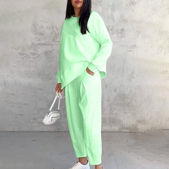 TMOYZQ Womens 2 Piece Outfits Lounge Pullover Hoodie Sweatsuit Sets Oversized Long Sleeve Sports Sweatshirt Baggy Fall Fashion Sweatpants with Pockets