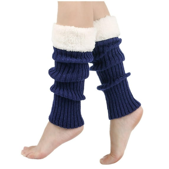 TMOYZQ Womens Leg Warmers Thick Fashion 80s Ribbed Knitted Stirrup Leg Warmers Socks for Women Winter Socks Extra Soft long leg warmers for Yoga Dance