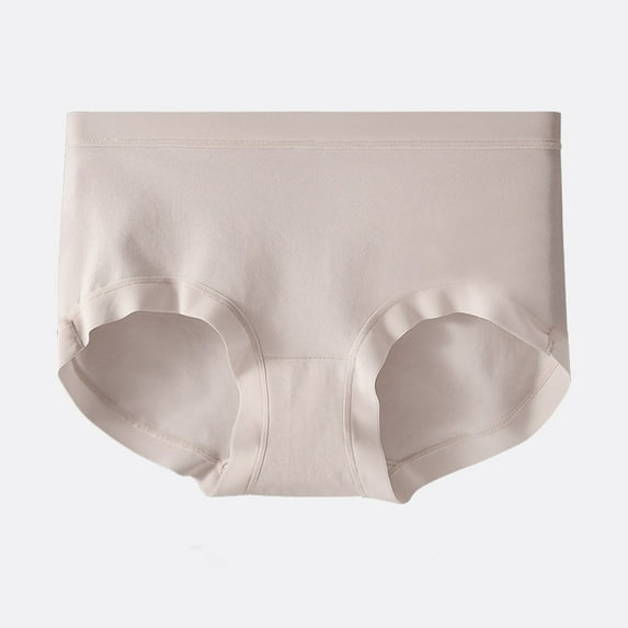 TMOYZQ Womens Seamless Underwear Breathable Full Coverage No Show Briefs Soft High Waisted Seamless Ladies Panties M-2XL