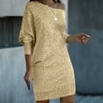 thumbnail image 1 of TMOYZQ Womens Sequin Dress Elegant Rhinestone Bodycon Mini Dress Asymmetrical Neck Off Shoulder Batwing Sleeves Dresses Birthday Party Club Night Outfits, 1 of 7