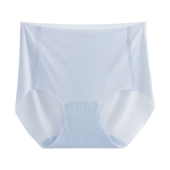 TMOYZQ Womens Silky Seamless Underwear High Waisted Briefs Stretch No Show Breathable Full Coverage Ladies Panties