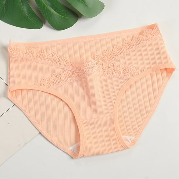 Miqool Womens Underwear Quick Dry Soft Lace Trim Briefs Cotton Ladies Panties Underpants