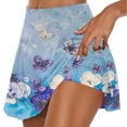 thumbnail image 1 of TMOYZQ Womens's High Waisted Athletic Tennis Skirt with Built in Shorts Sports Golf Running Skorts Flower Printed Summer Casual Mini Skirt, 1 of 4