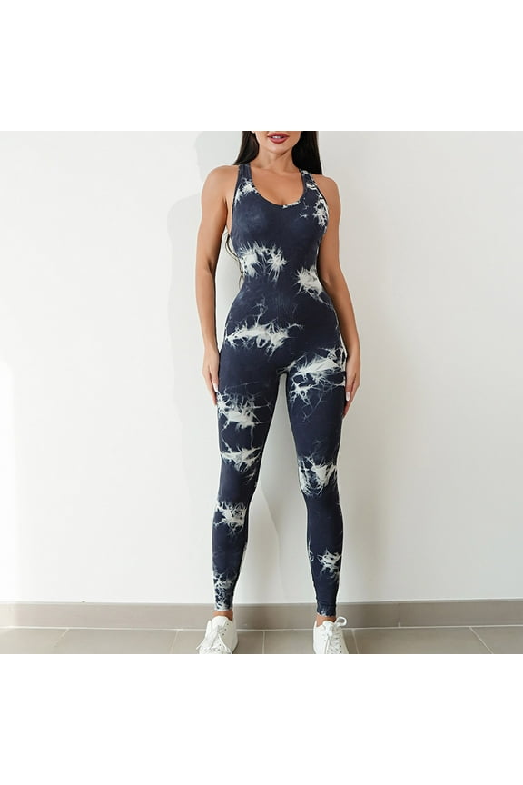 Workout Rompers One Piece Jumpsuits for Women Square Neck Sleeveless Yoga Unitard Bodysuit
