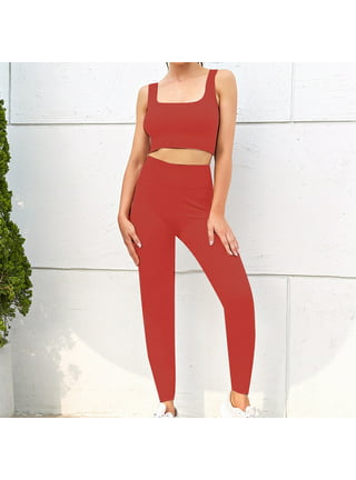 Set Two Pieces Scrunch Leggings & Crop Top Mesh Padded Workout