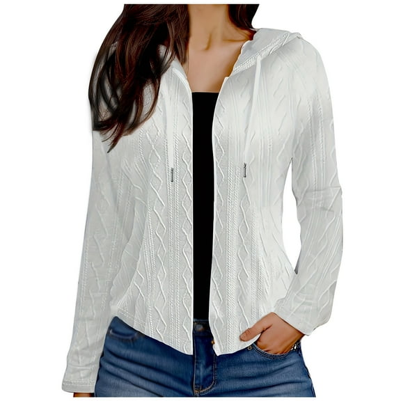 TMOYZQ Zip Up Cardigan Sweaters for Women Long Sleeve Lightweight Swetshirts Oversized Casual Knit Hoodies Sweater Fashion Winter Jackets Coat